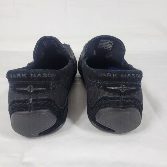 Mark Nason Skechers Loafers Men Size 7.5 Black Canvas Memory Foam Slip On Casual - Picture 6 of 10